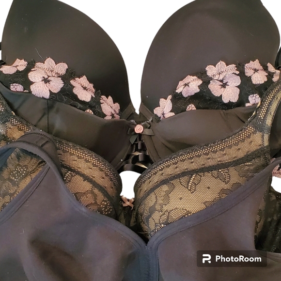 Cacique Other - Lane Bryant Cacique Bra Set Lot Size 36DD Various Types Solid Black
